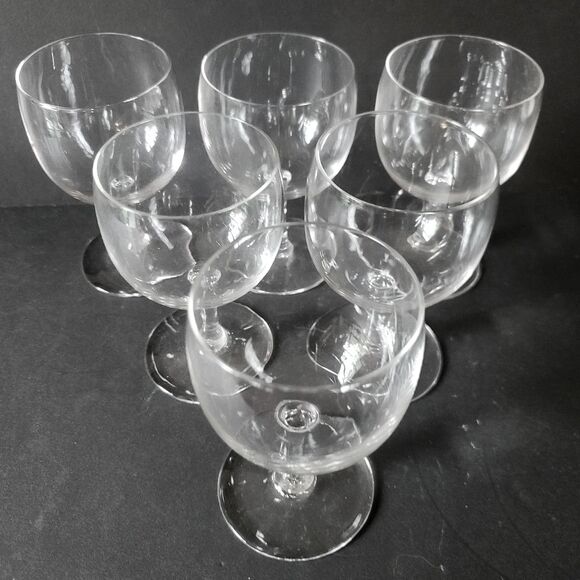 Vintage Crystal Claret‎ 6 OZ Red Wine Glasses 5.25" Stemware - Picture 5 of 6